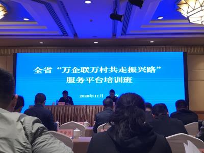 江苏省“万企联万村 共走振兴路”信息平台培训