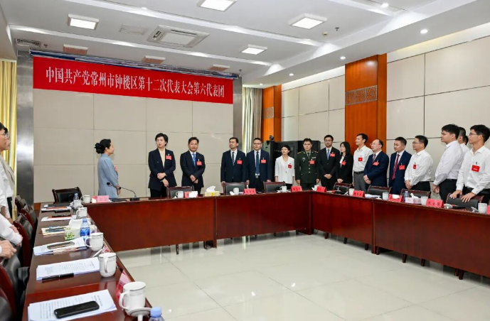 区第十二次党代会主席团常务委员会委员看望党代表